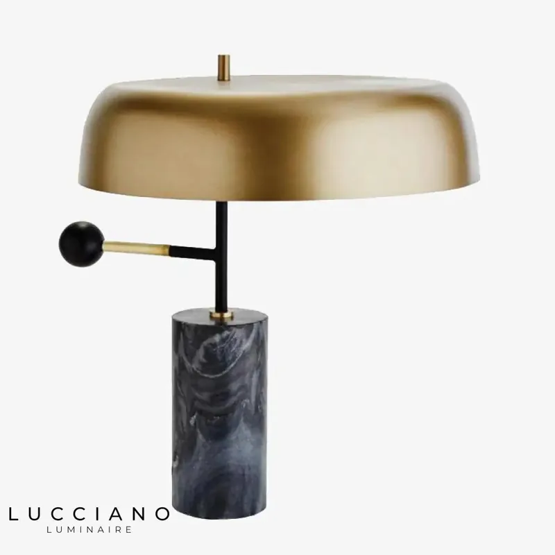 Lampe LED marbre doré design