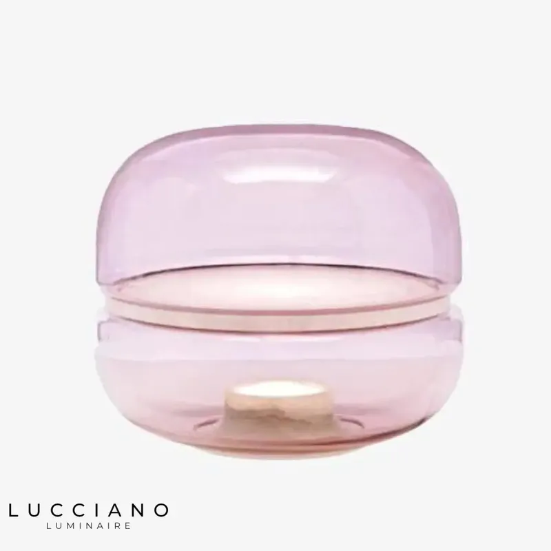 Lampe LED moderne en résine colorée
