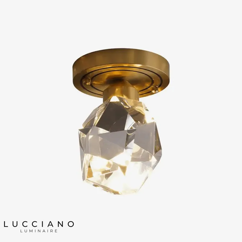 Suspension LED Cristal Doré Luxury