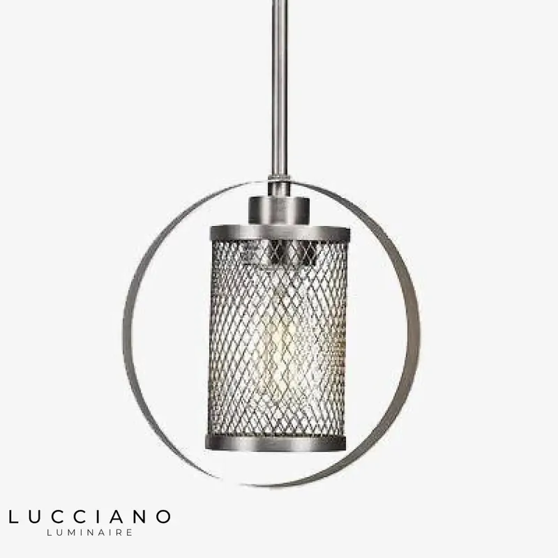 Suspension LED industrielle cage métal