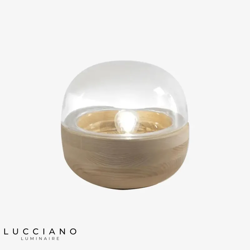 Lampe LED Moderne Bois et Verre