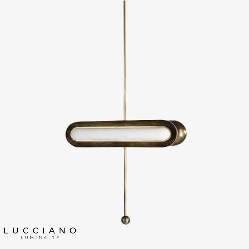 Élégant Lustre LED à Double Base Gold