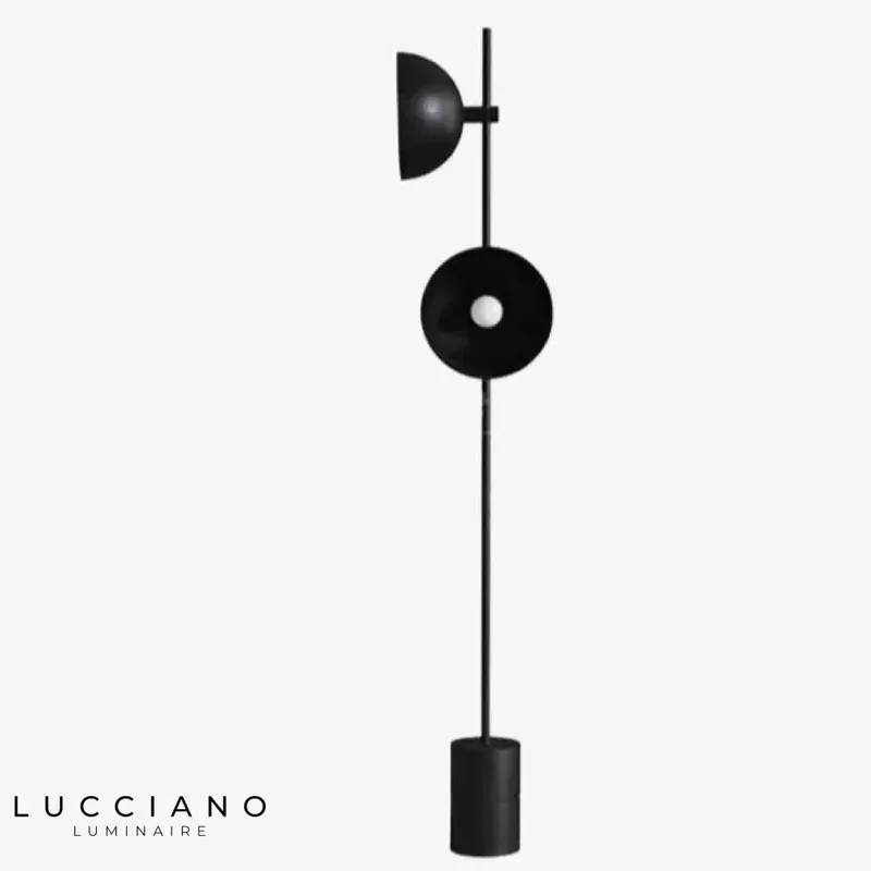 Lampadaire LED moderne noir métal