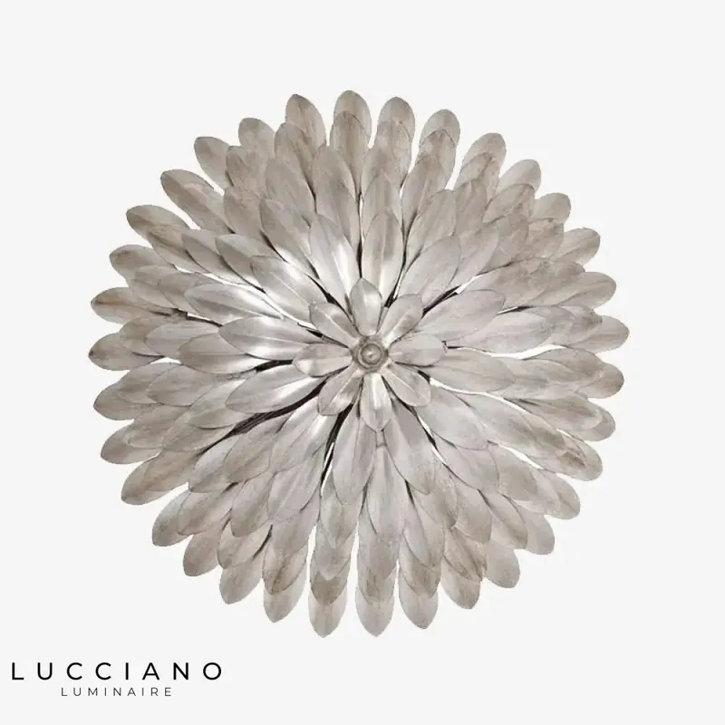 Plafonnier LED Design Fleurs Métallisées