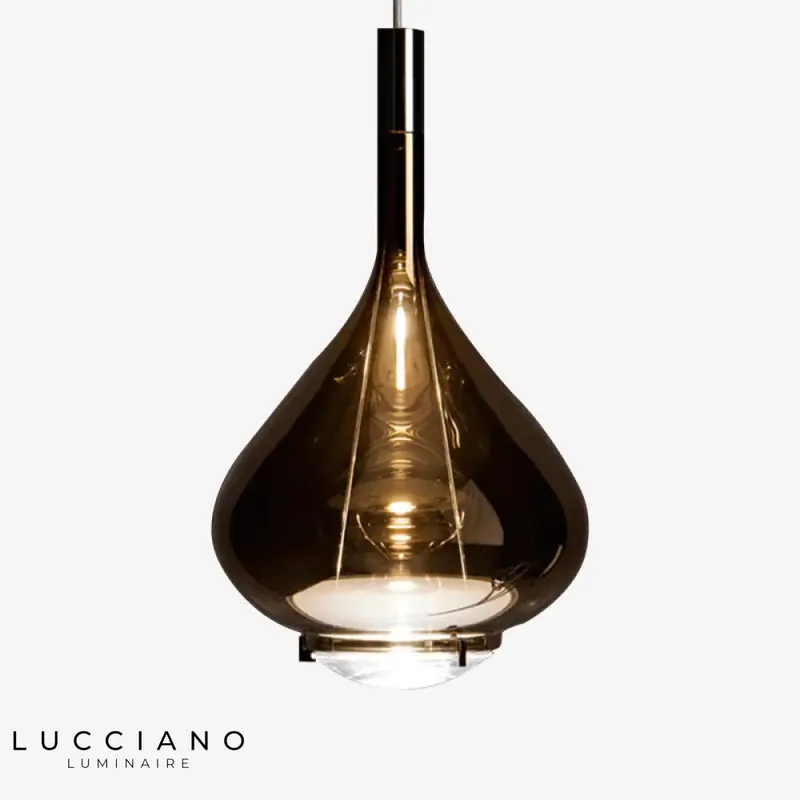 Suspension LED Conique Verre Créative