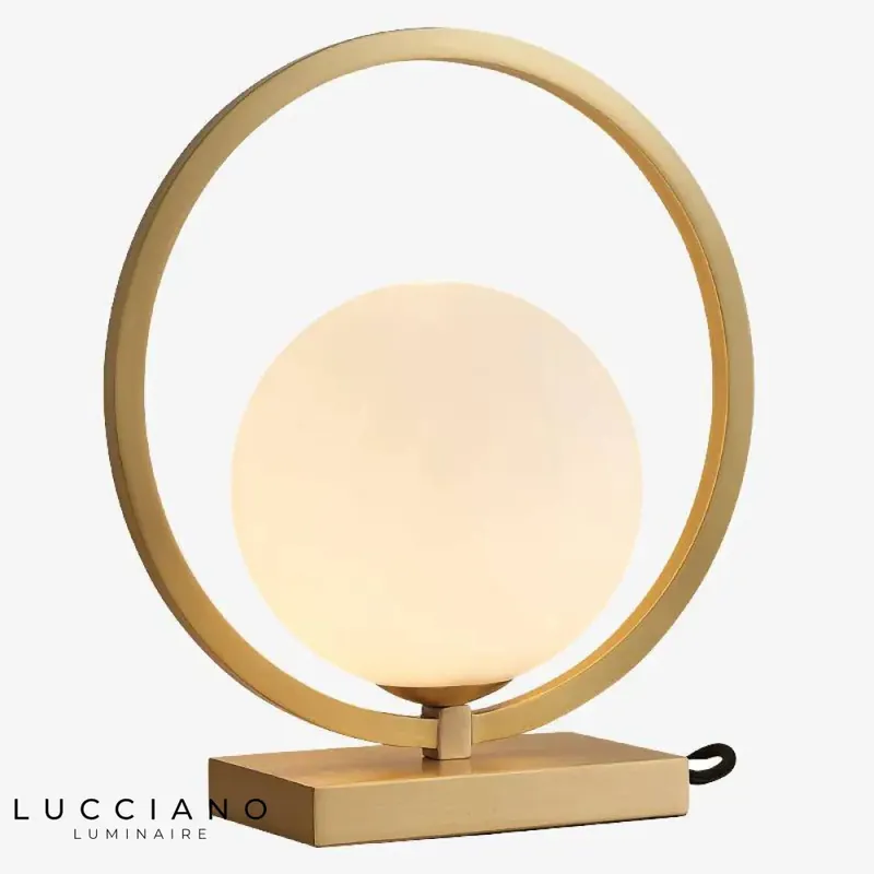 Lampe LED Design Boule Cercle Doré