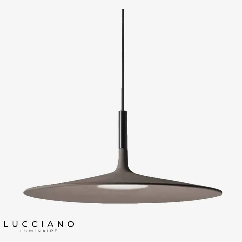 Suspension LED abat-jour ciment gris
