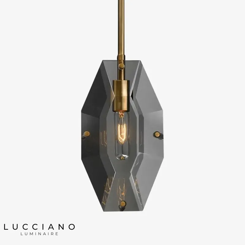 Lampe LED Design Cristal et Dorée