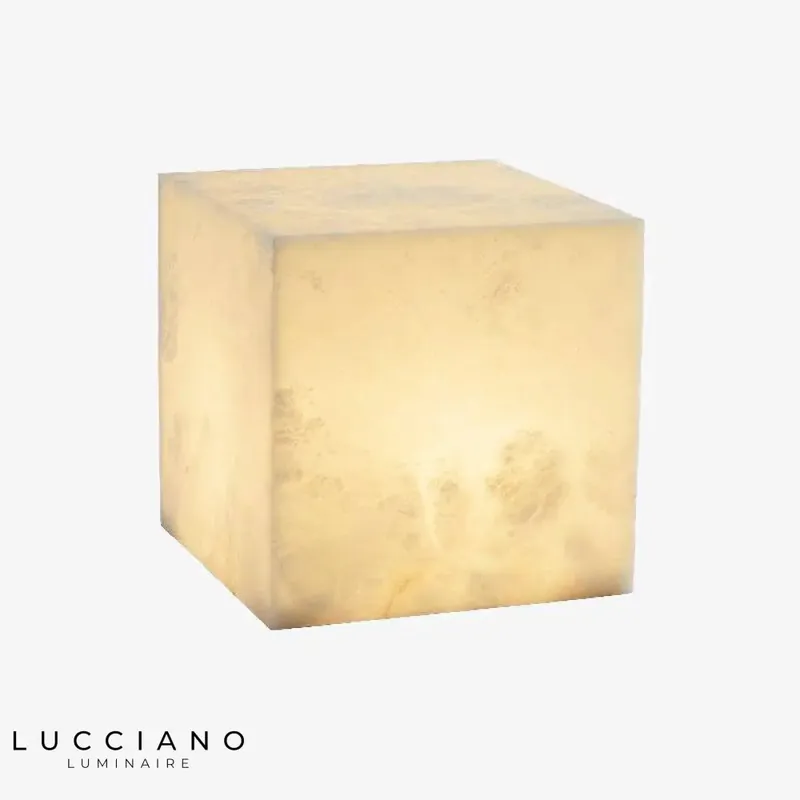 Lampe Cube LED en Marbre Design
