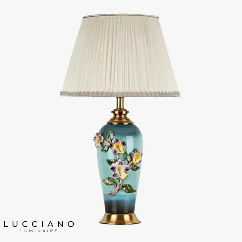 Lampe LED céramique Japonaise colorée