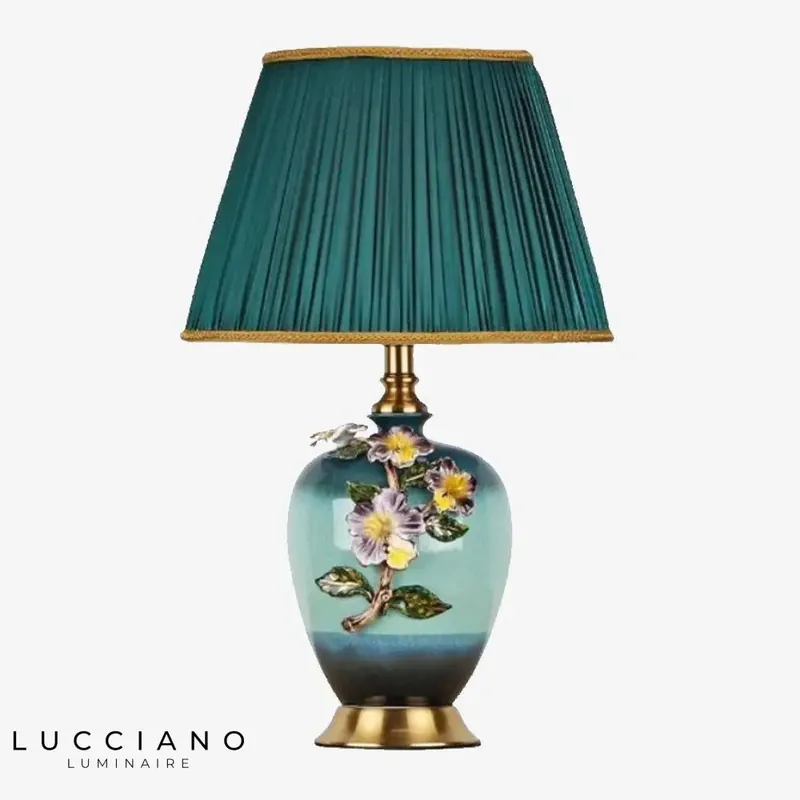Lampe Céramique LED Fleurs Japonaise