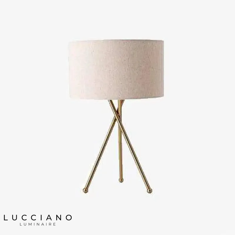 Lampadaire LED trépied abat-jour cylindre