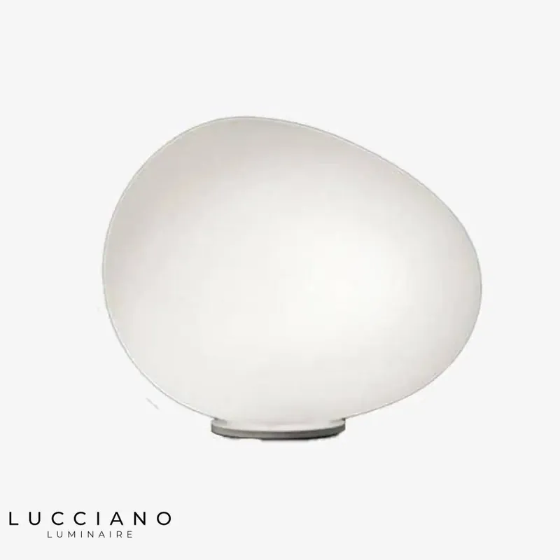 Lampe LED Design Galet Blanc