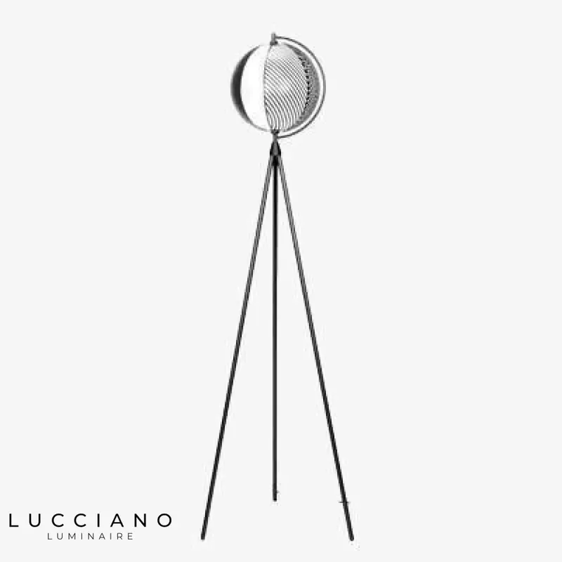 Lampadaire LED Design Tripode Noir