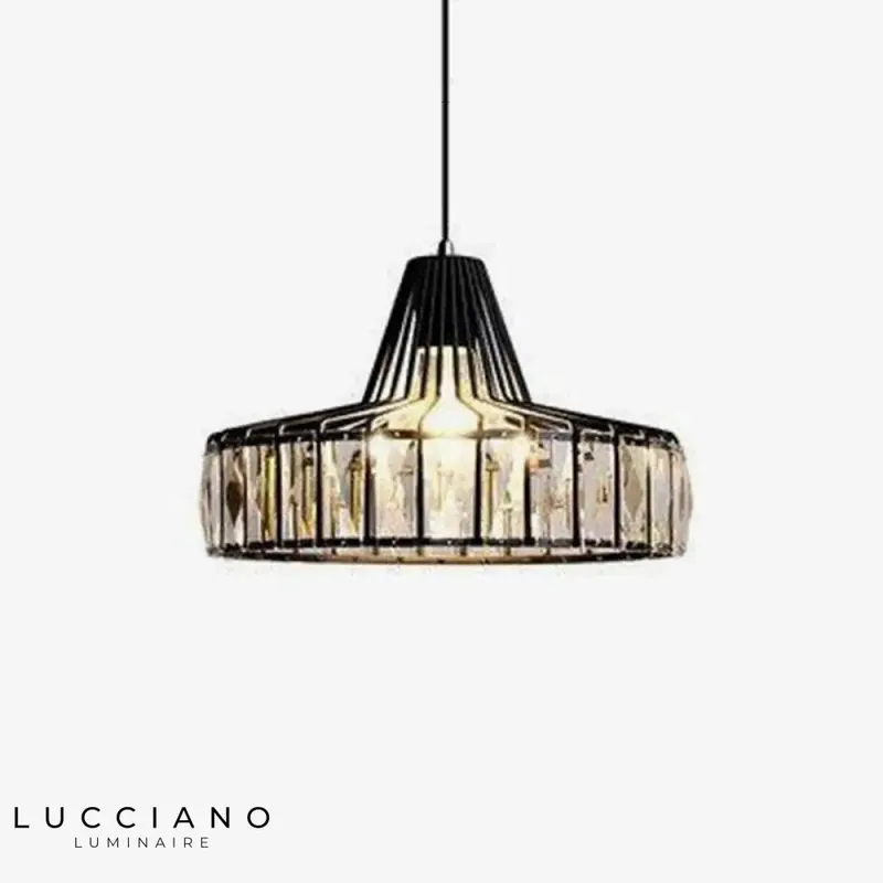 Suspension LED Géométrique en Verre Crystal