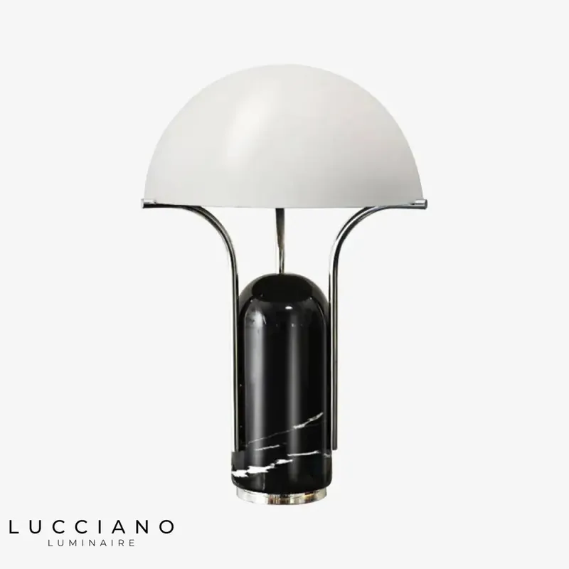 Lampe LED design métal marbre Mushroom