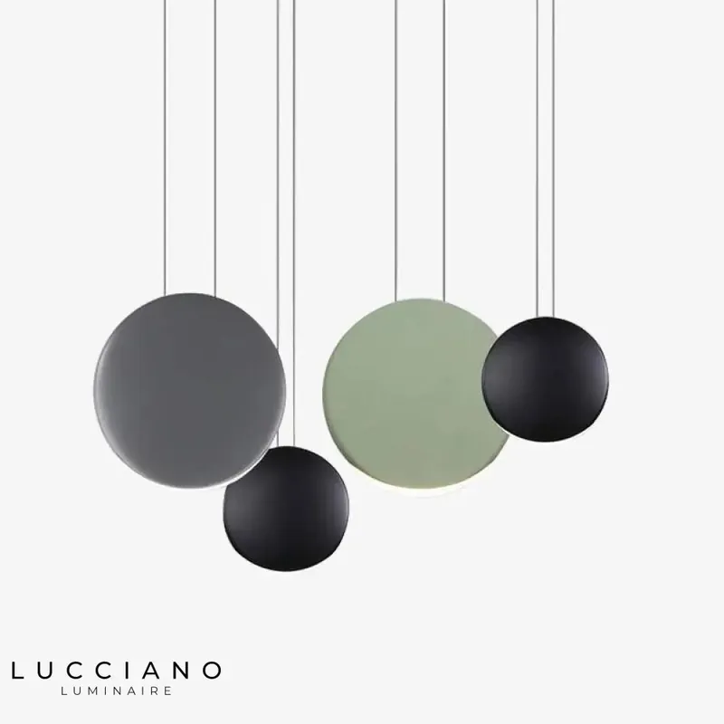 Lampe suspendue ronde en aluminium LED