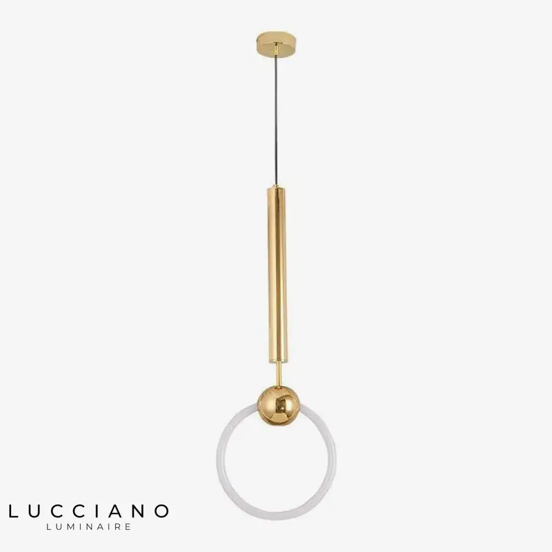 Suspension LED Ronde Jaxlong Dorée