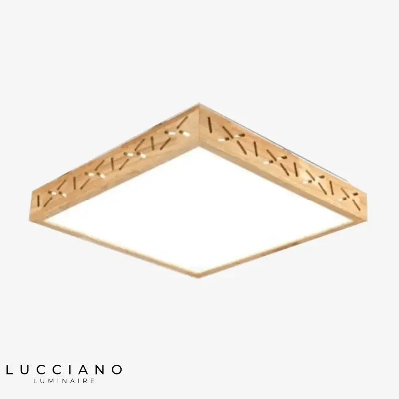 Lustre LED carré japonais