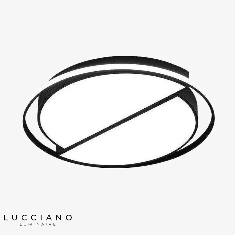 Plafonnier LED Cercle Décalé Design