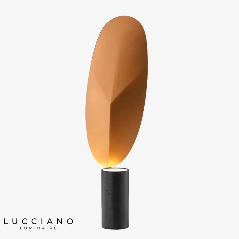 Lampe LED design plume éclairée