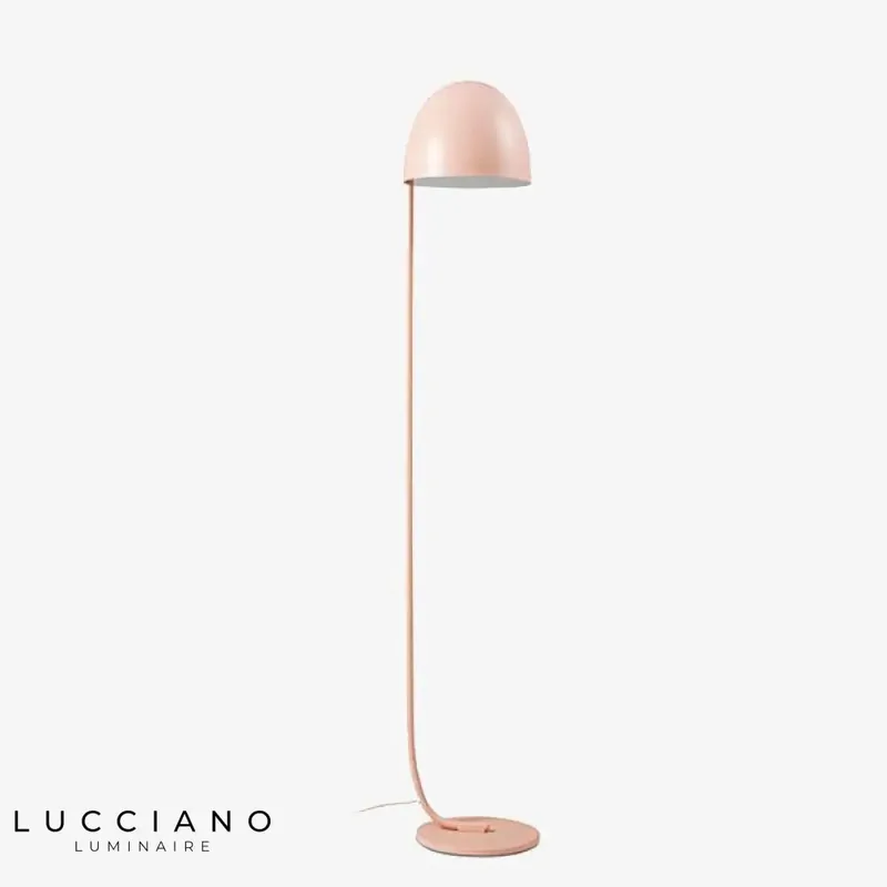 Lampadaire design abat-jour demi-boule