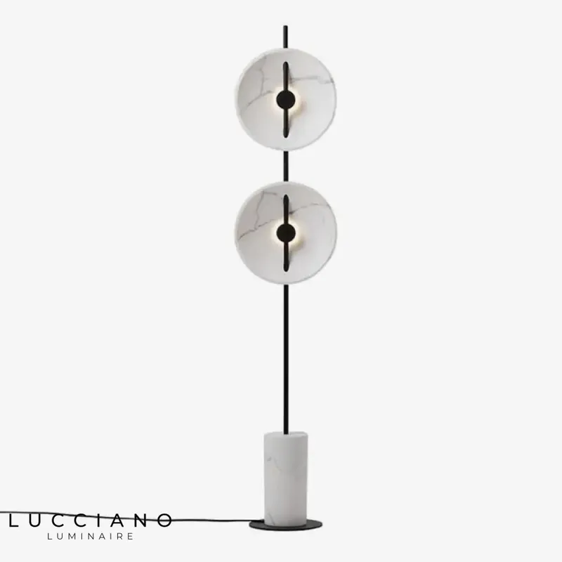 Lampadaire LED Design Ronds Base Marbre