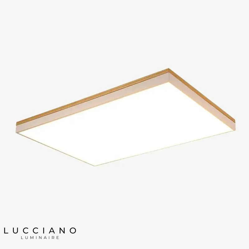 Plafonnier LED Bois et Métal Rectangulaire
