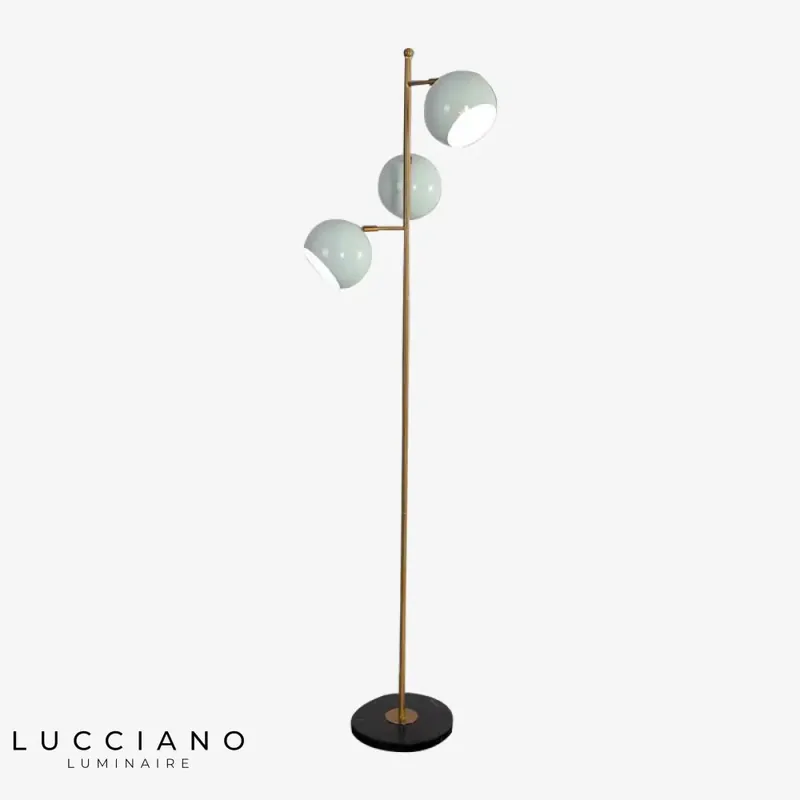 Lampadaire design orientable doré LED