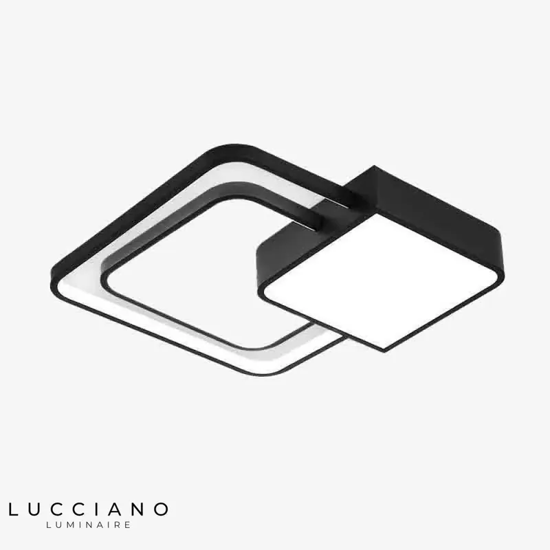 Plafonnier LED noir et blanc Bwart