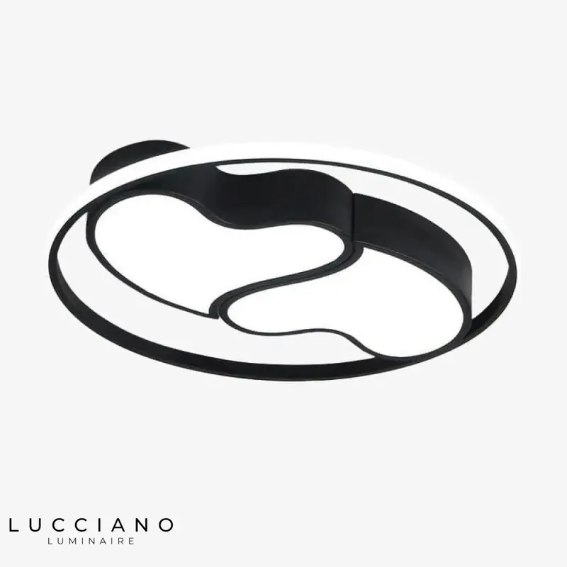 Plafonnier LED Cœurs Noir et Blanc
