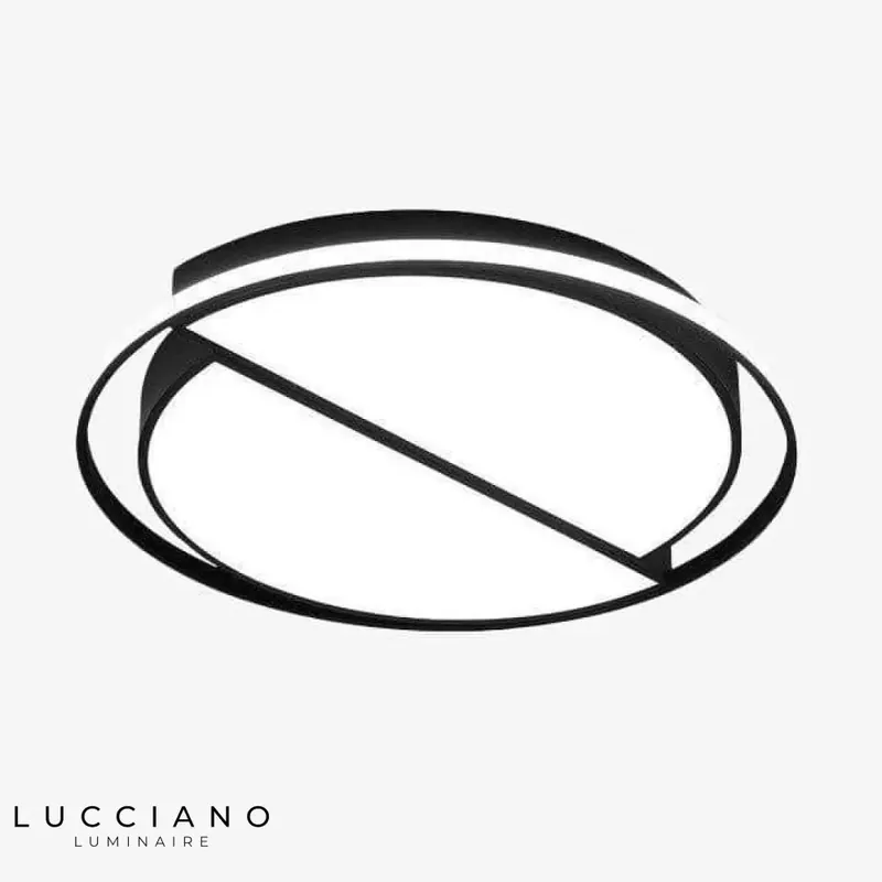Plafonnier LED Rond Noir et Blanc