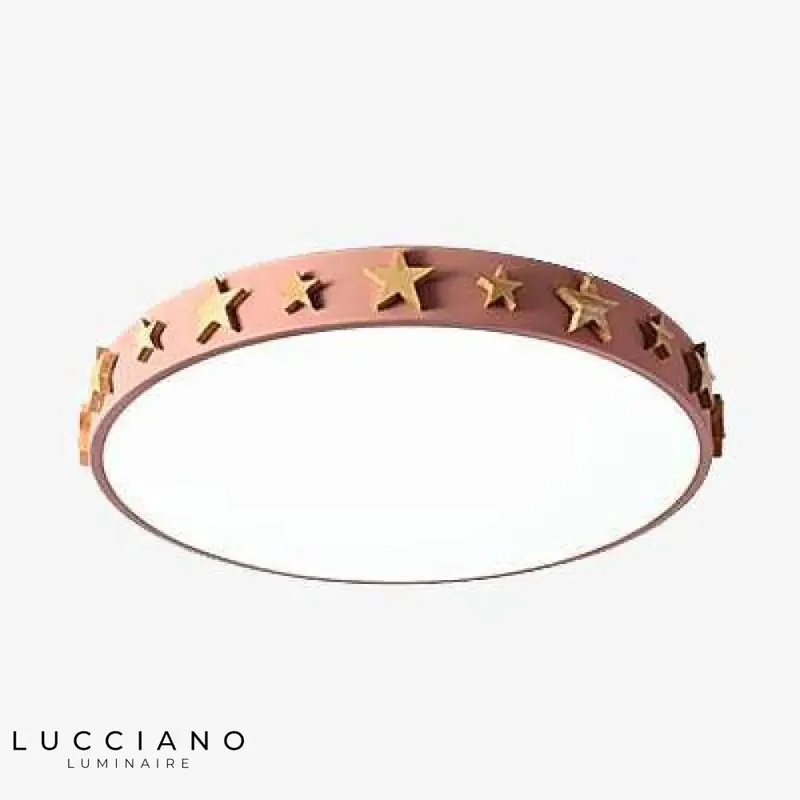 Plafonnier LED Étoiles Dorées Colorées