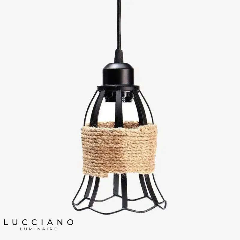 Suspension Métal Industriel Cordage