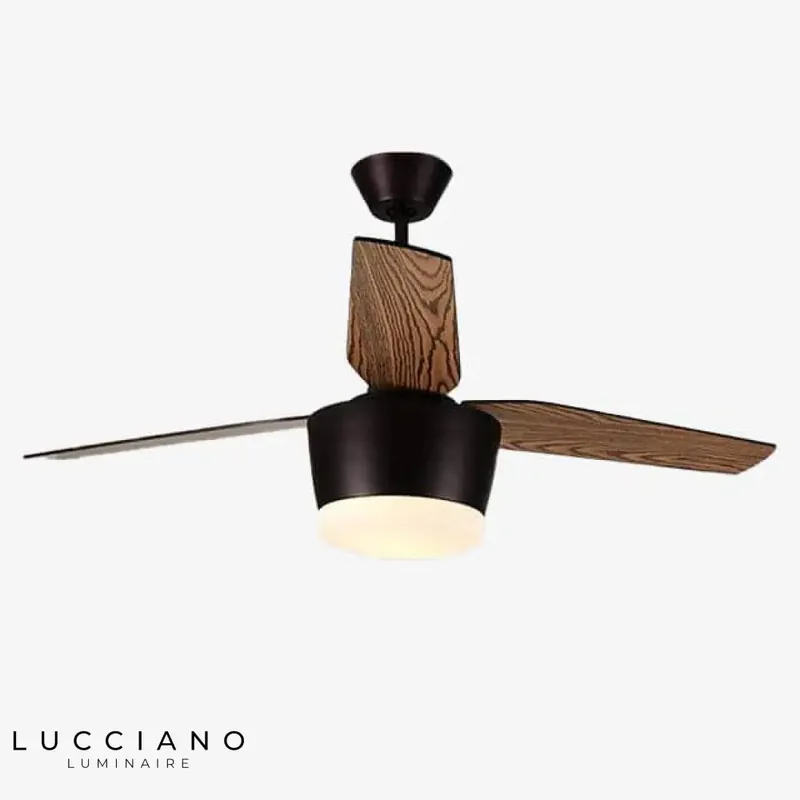 Lustre ventilateur LED (noir\\/blanc)