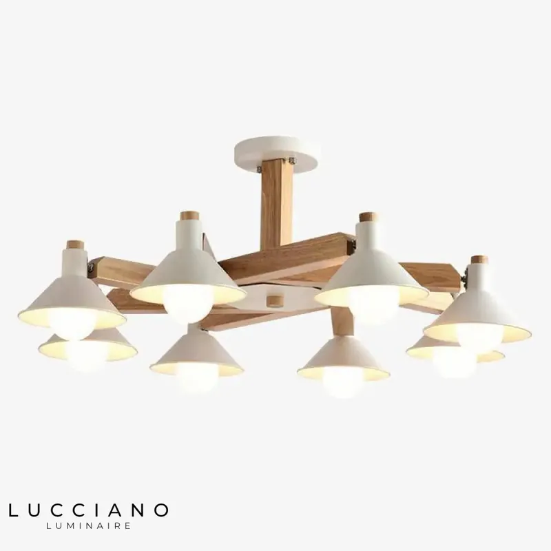 Plafonnier LED Bulbs en bois