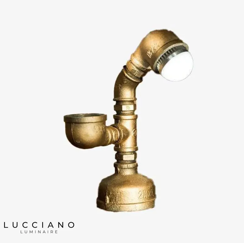 Lampe rétro tuyaux chevet ou bureau