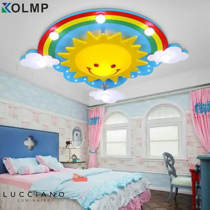 Plafonnier Enfant Soleil LED Arc-en-Ciel