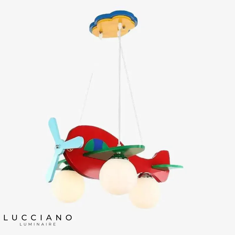 Plafonnier LED Avions en Bois Enfant