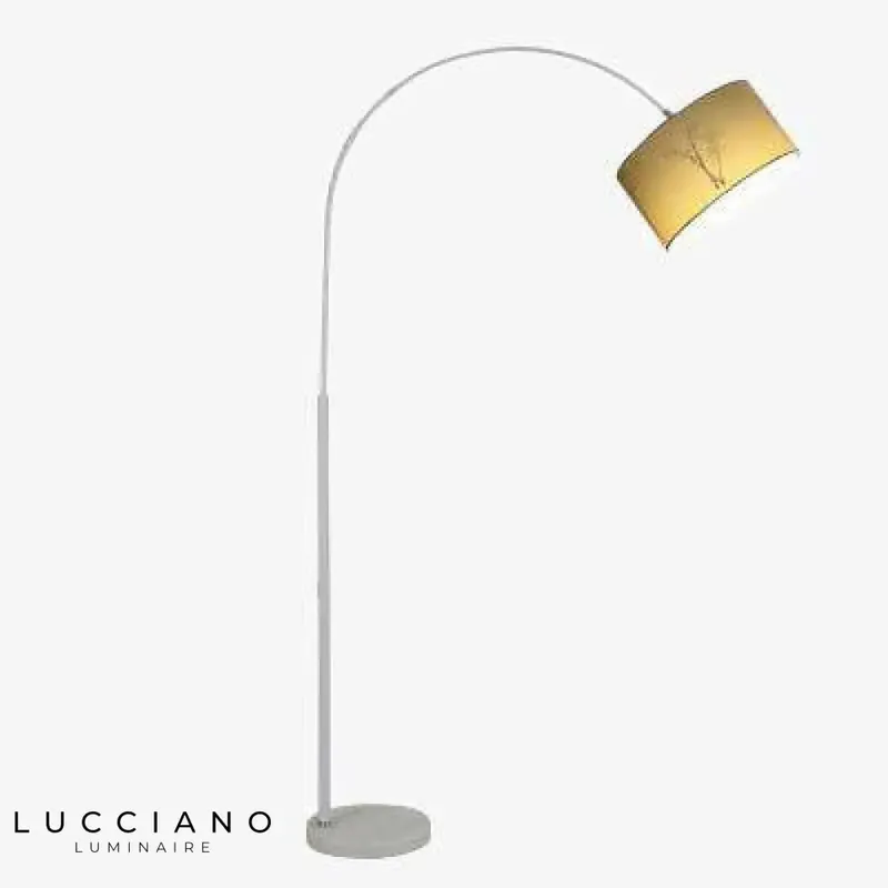 Lampadaire design tissu suspendu