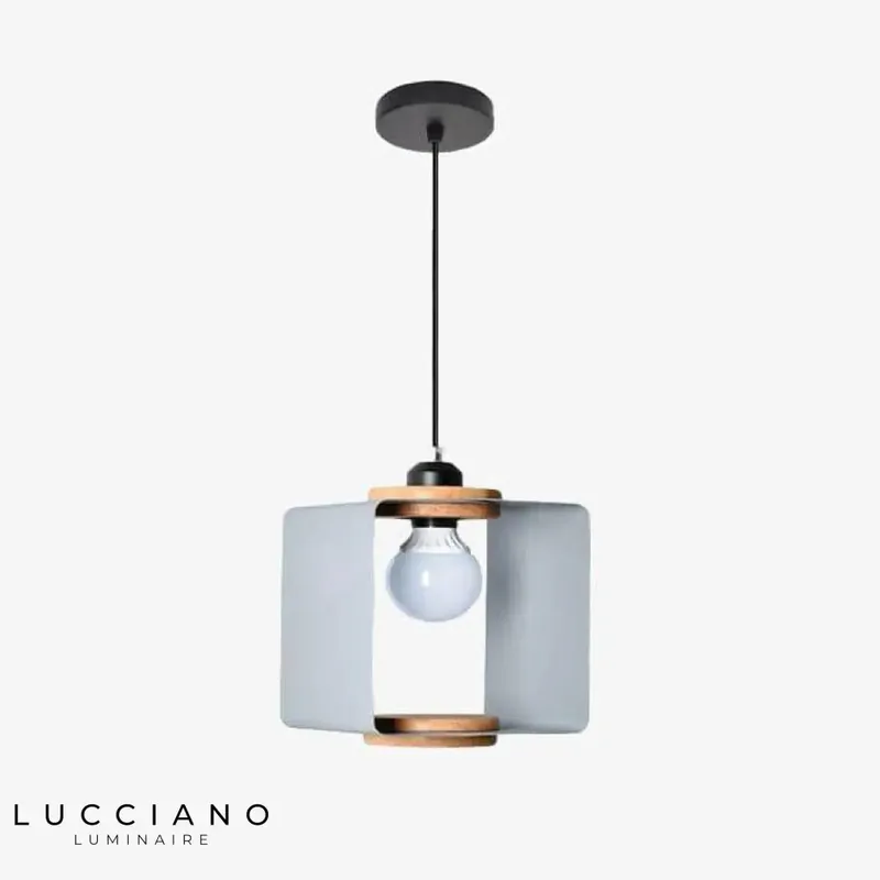 Suspension cube ouvert coloré Hand
