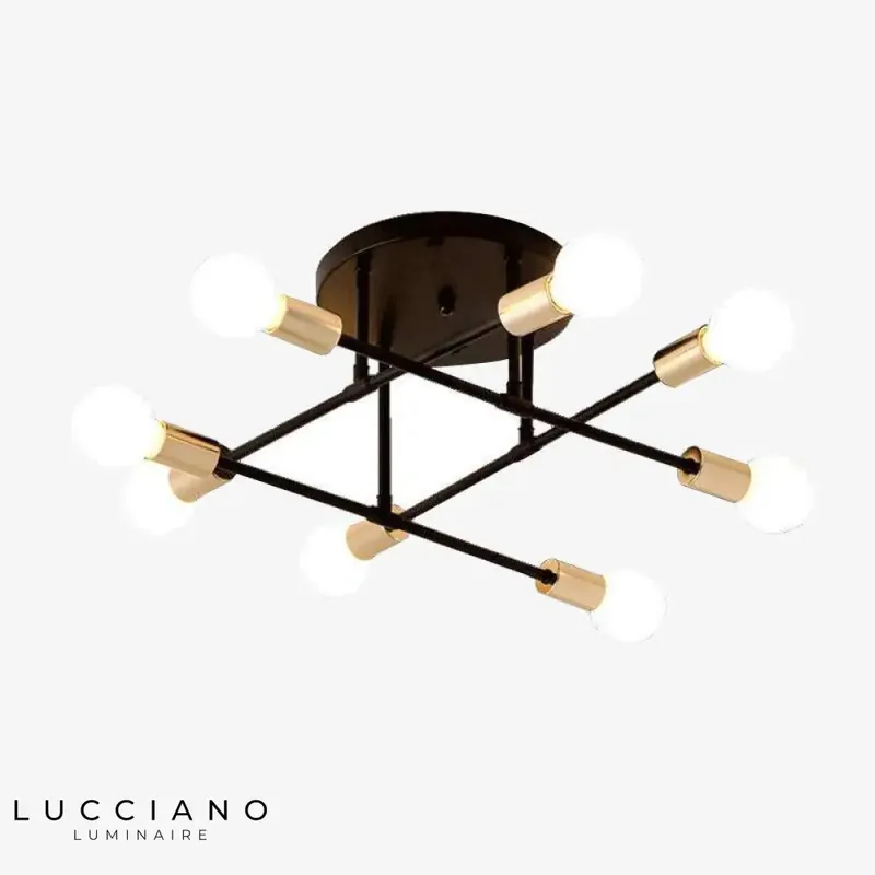 Plafonnier métal design multi-lampes Rod