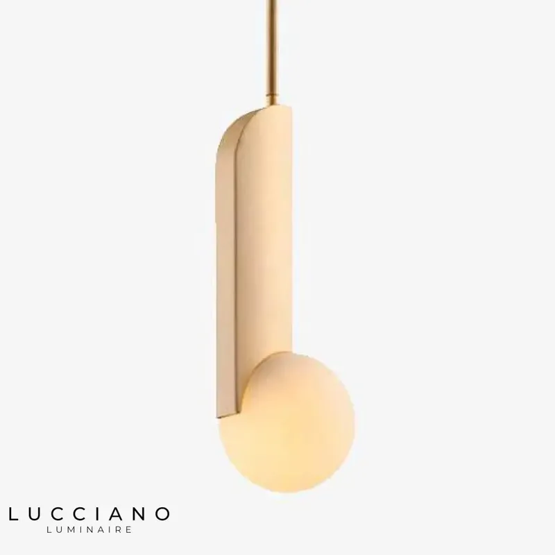 Suspension LED Dorée Boules Brass