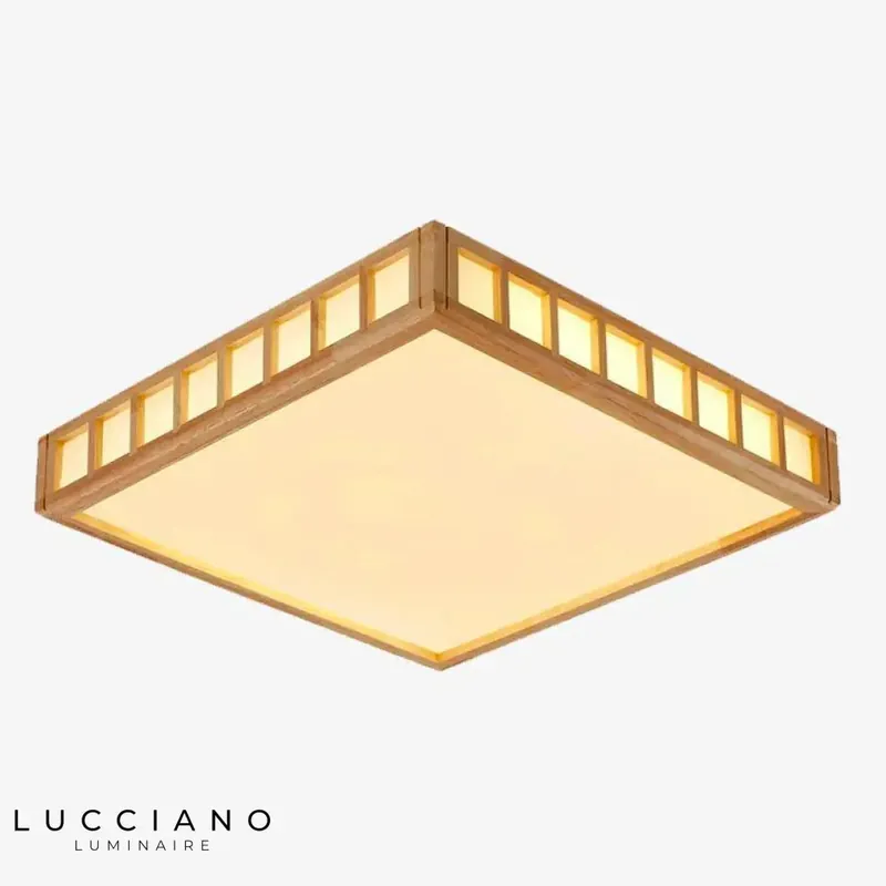 Plafonnier LED carré style Tatami