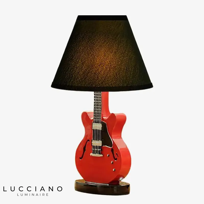 Lampe guitare avec abat-jour décoratif