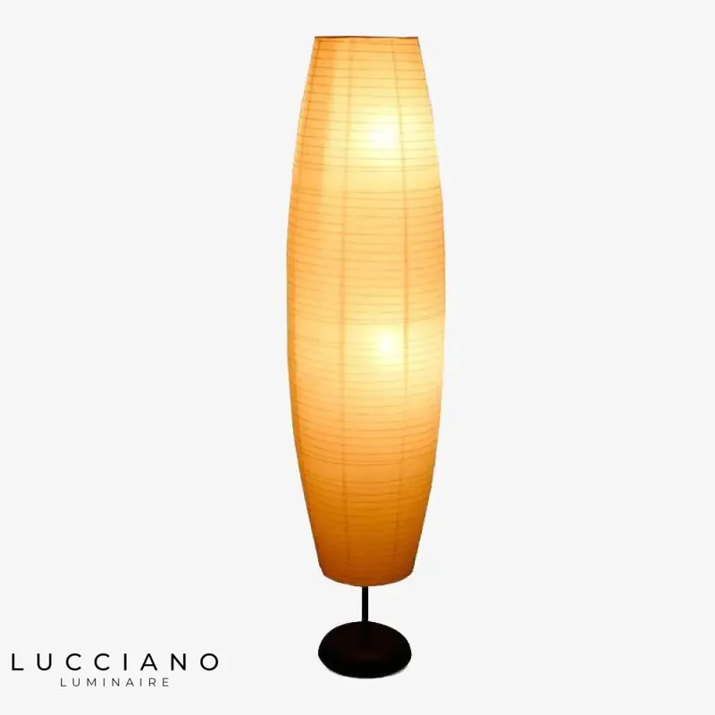 Lampadaire LED ovale papier cylindre
