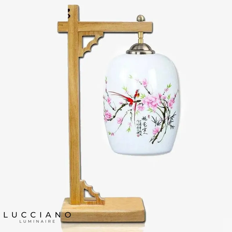 Lampe Potence Bois Style Chinois