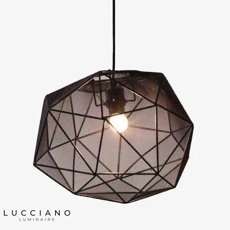 Suspension LED Géométrique en Verre