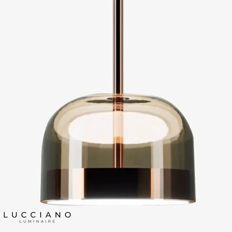 Suspension LED Verre Chromé Design