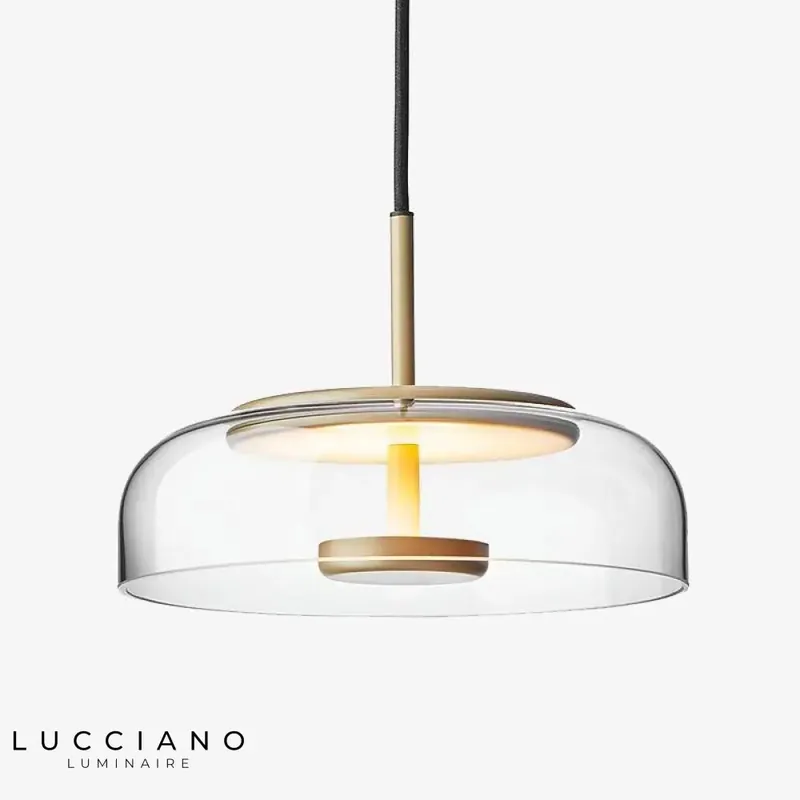 LED Design Suspension avec Verre Clair